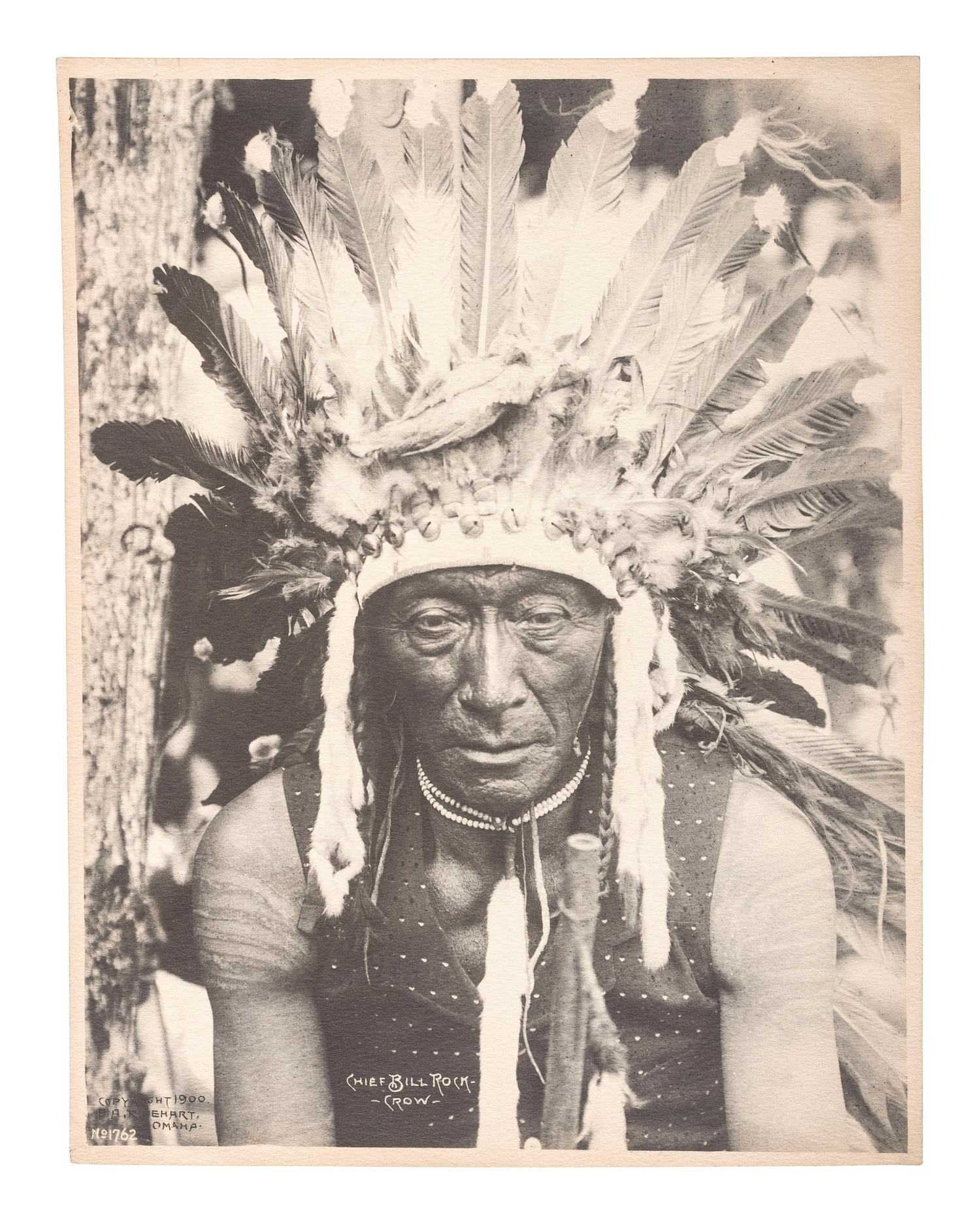 [NATIVE AMERICANS]. RINEHART, F.A. (1861-1928), photographer. Chief Bill Rock - Crow . Omaha, NE: 1900.