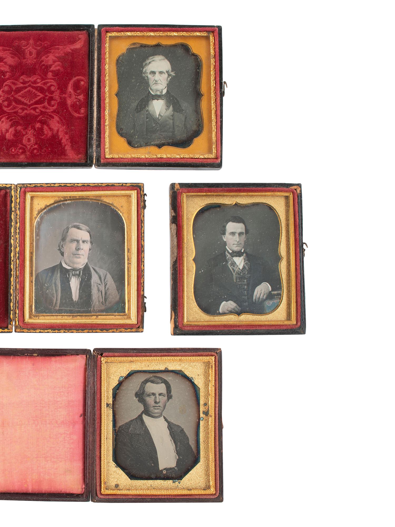 [EARLY PHOTOGRAPHY]. 36 sixth plate daguerreotypes of men of various ages.