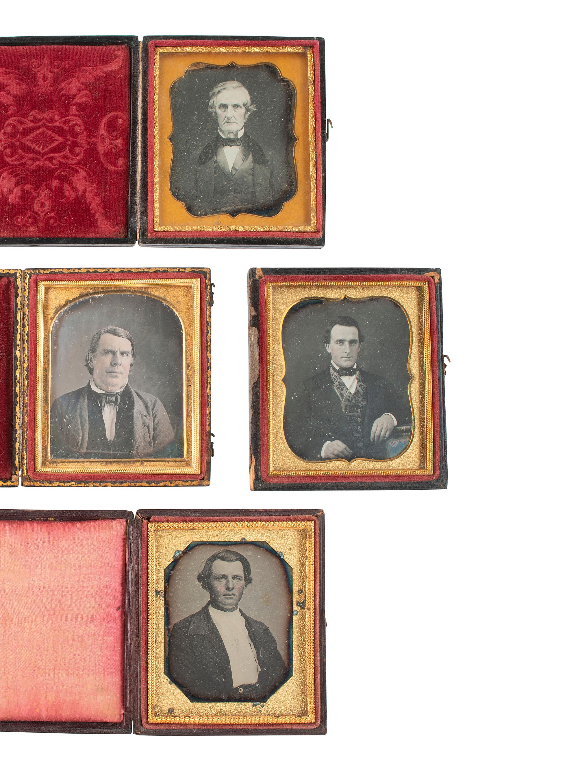 [EARLY PHOTOGRAPHY]. 36 sixth plate daguerreotypes of men of various ages.