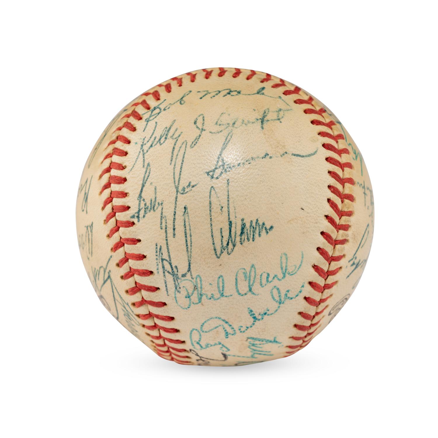 A 1956 Houston Buffs/Atlanta Crackers Multi Signed Baseball (JSA Letter of Authenticity)