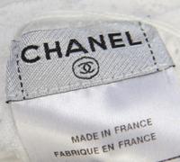 A Pair of Chanel White Cotton Tops, Size 40, size 38.