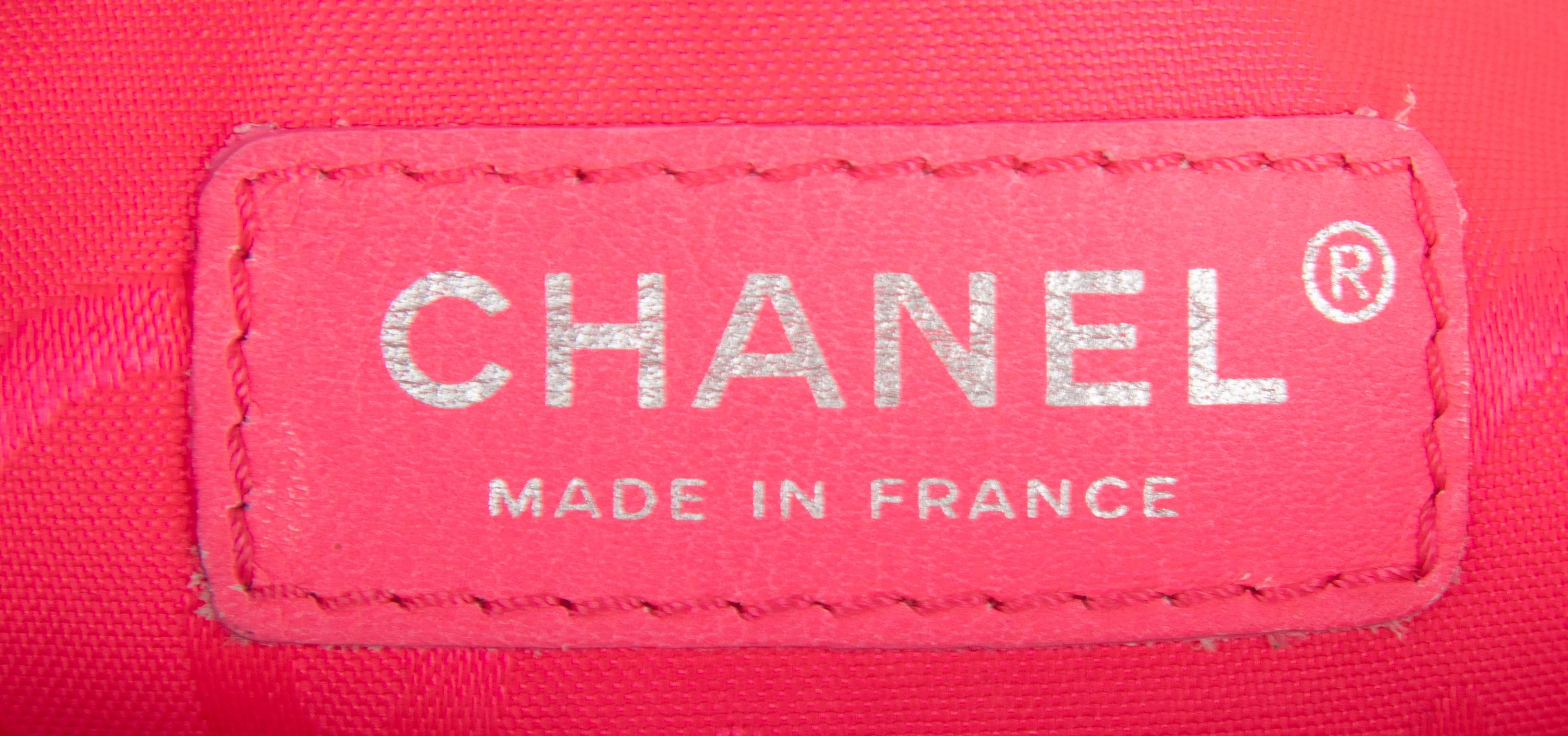 CHANEL, LARGE TWO-TONE LIGNE CAMBON BAG