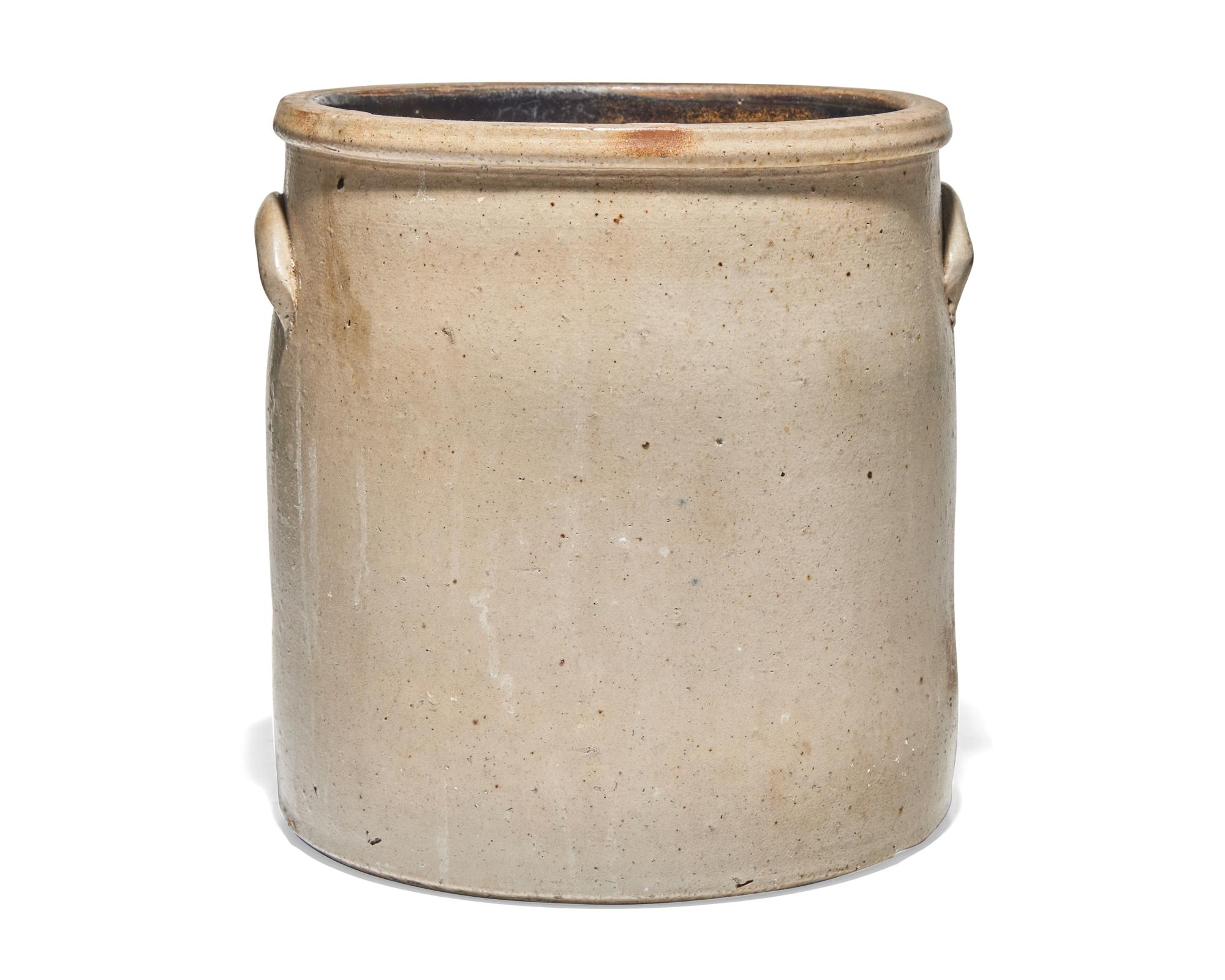 A Three-Gallon Cobalt-Decorated Stoneware Crock, Probably Ohio, 19th Century