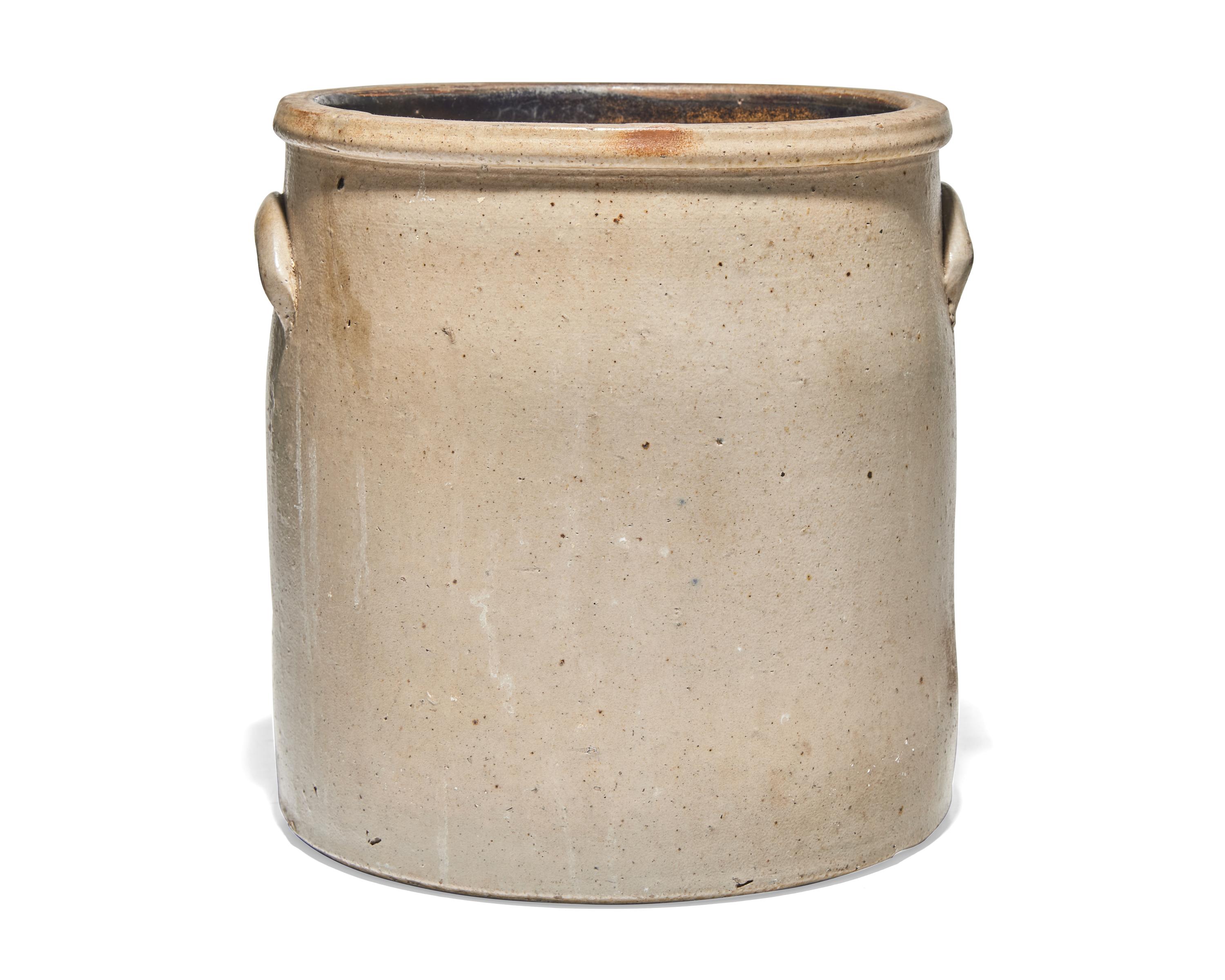 A Three-Gallon Cobalt-Decorated Stoneware Crock, Probably Ohio, 19th Century