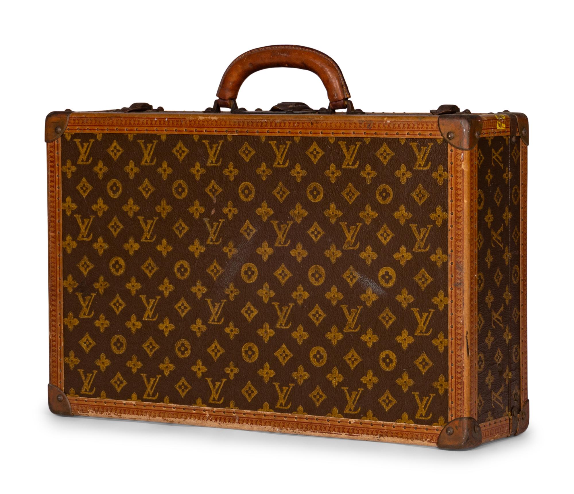 Louis Vuitton Stamped Hardside Suitcase, 1920s