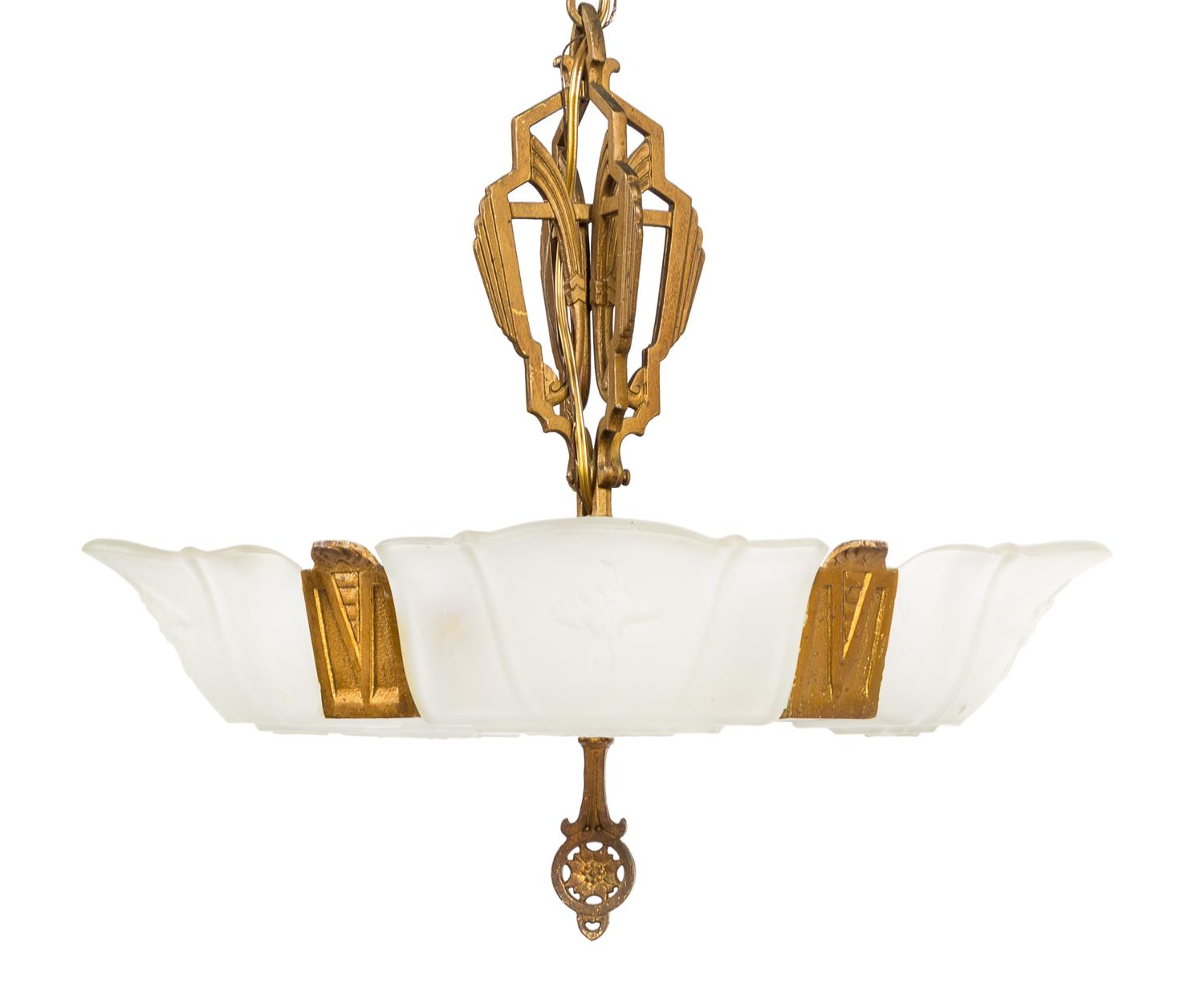 An Art Deco Five-Light Chandelier