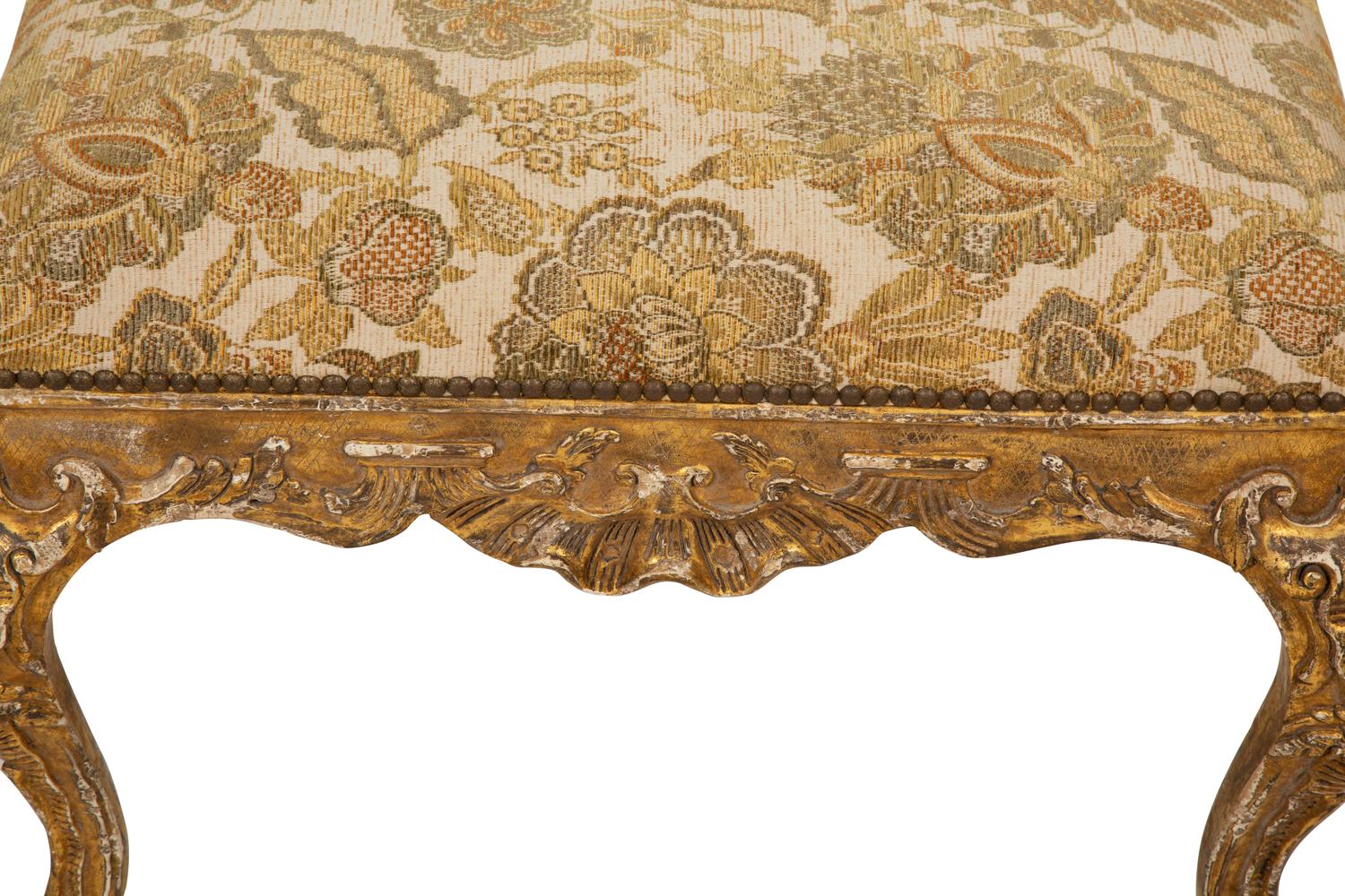 A Louis XV Style Giltwood Tabouret