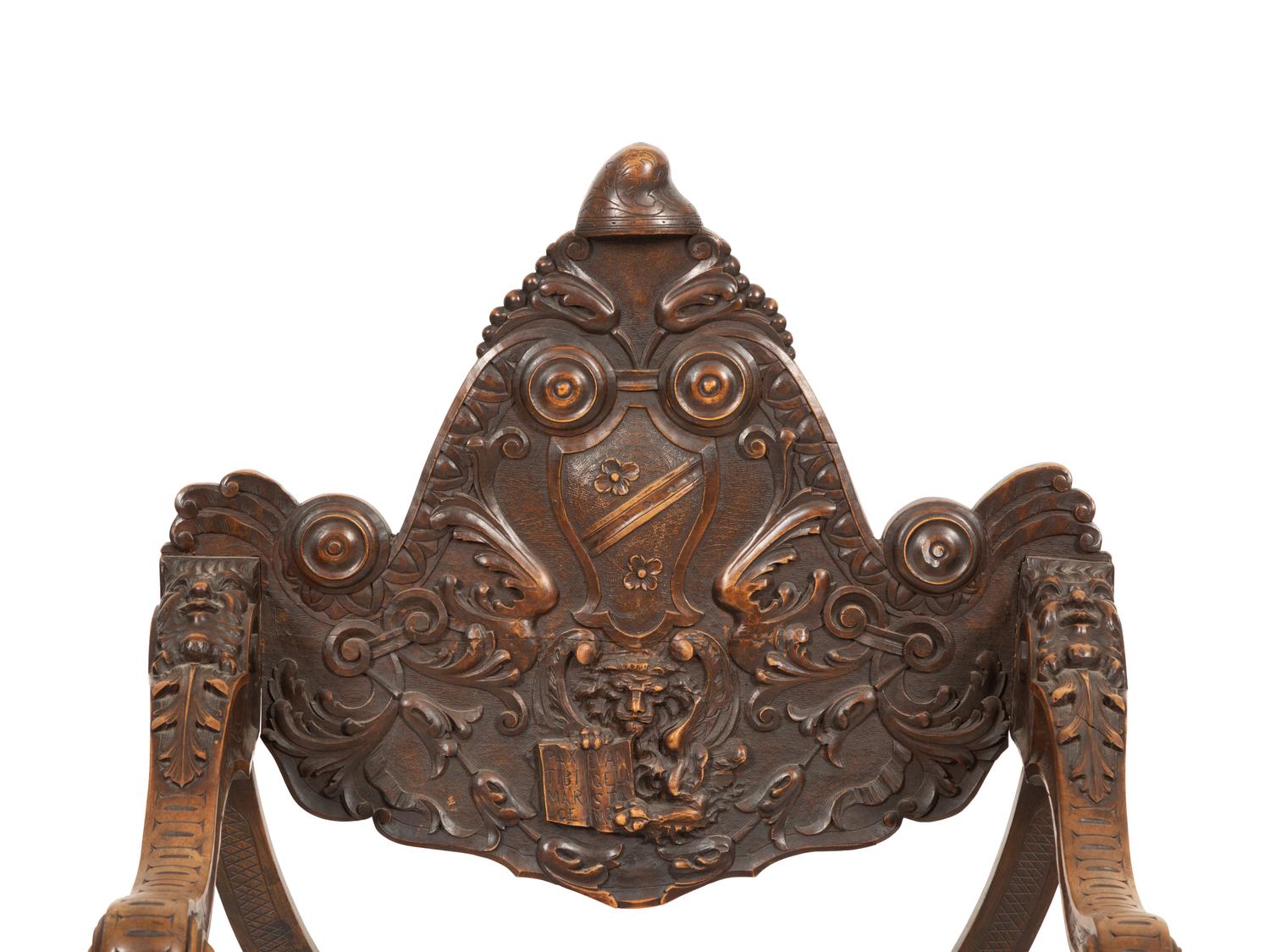 An Italian Savonarola Style Armchair