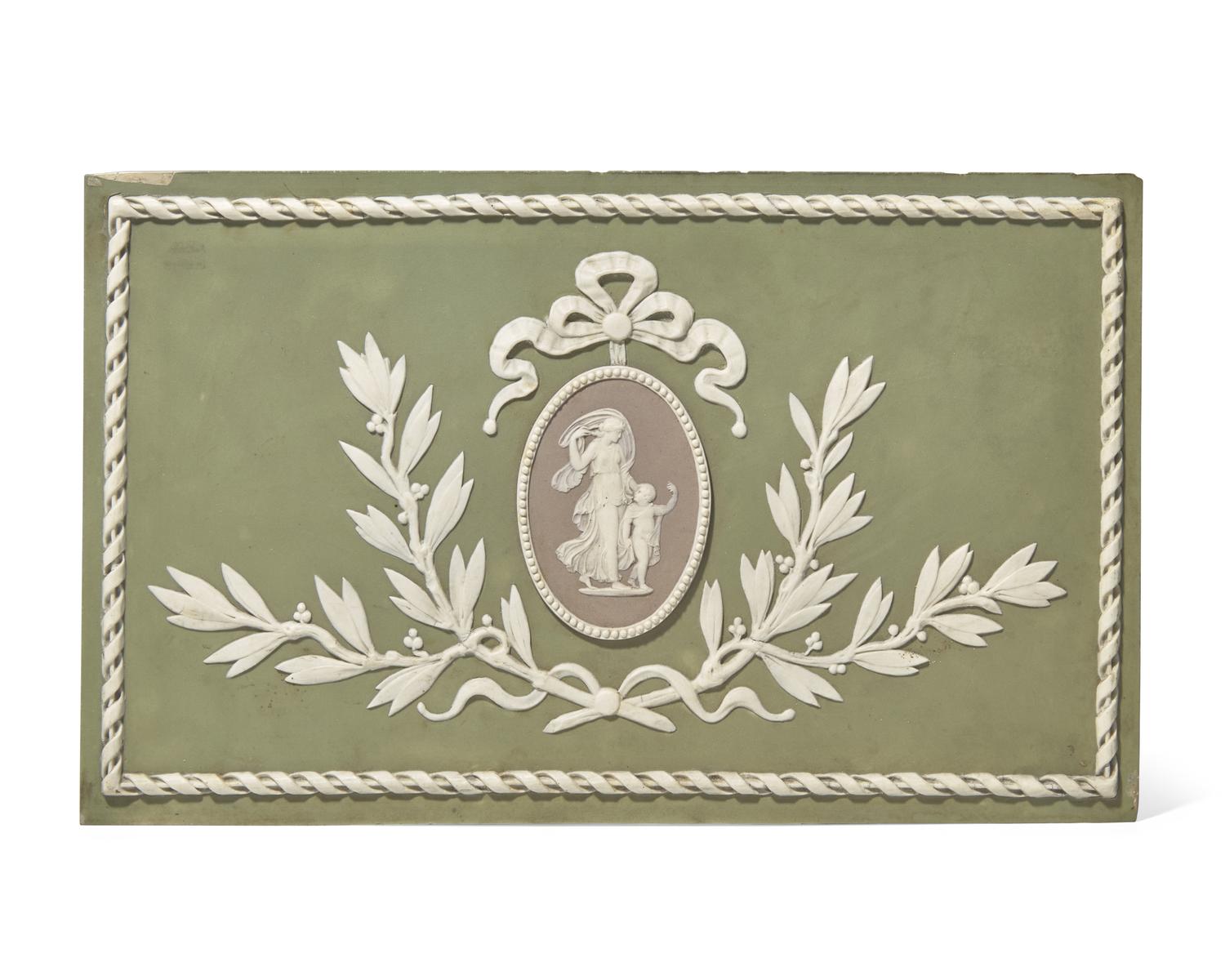 A Wedgwood Tricolor Jasperware Plaque