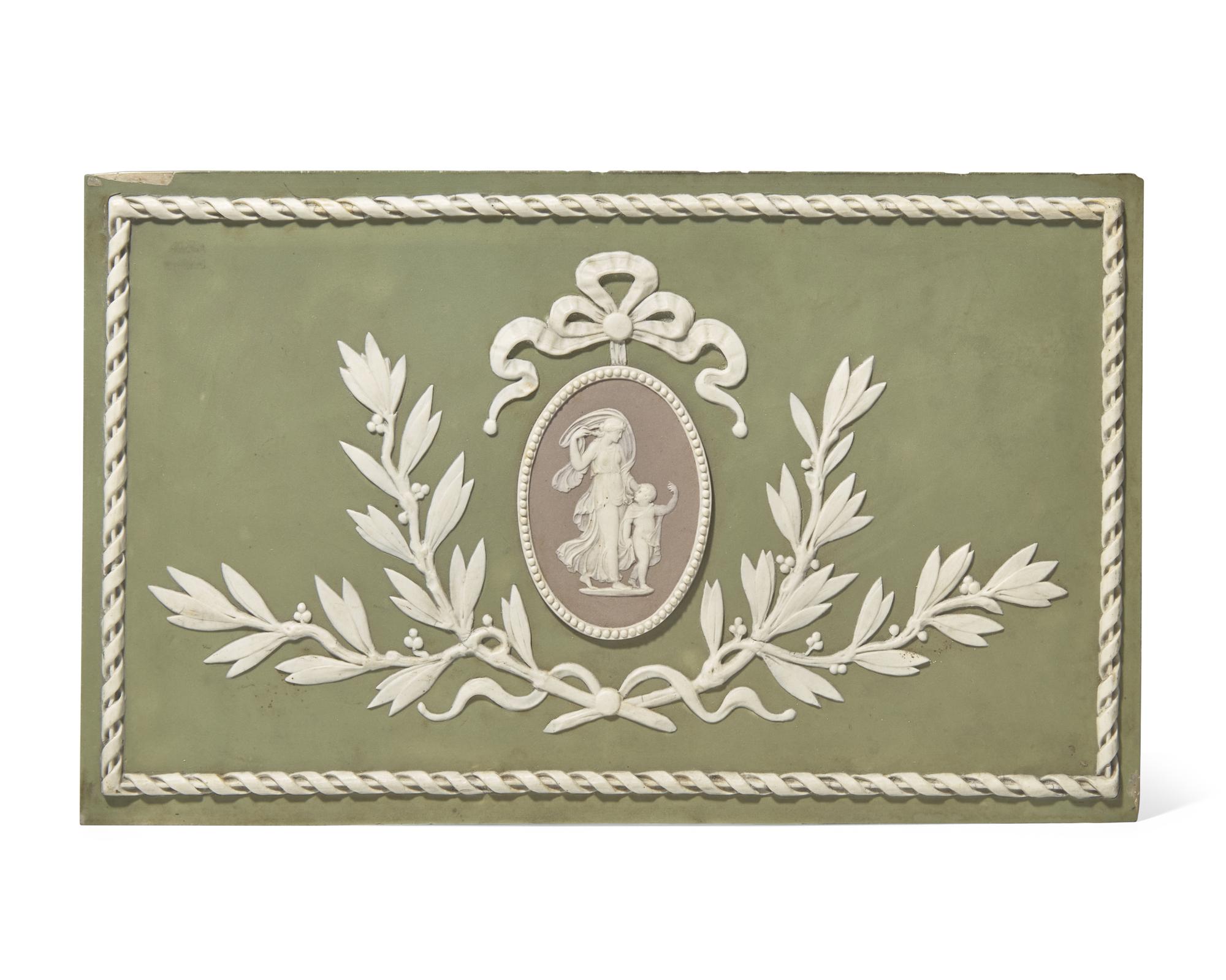 A Wedgwood Tricolor Jasperware Plaque
