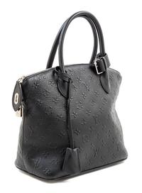 A Louis Vuitton Black Empreinte Montaigne Handbag, 11" x 10.5" x 6"; Handle drop: 4.5".