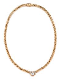BUCHERER, YELLOW GOLD AND DIAMOND NECKLACE