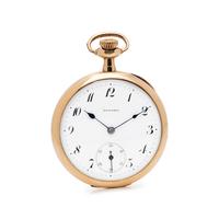 HOWARD WATCH CO., 14K YELLOW GOLD OPEN FACE POCKET WATCH
