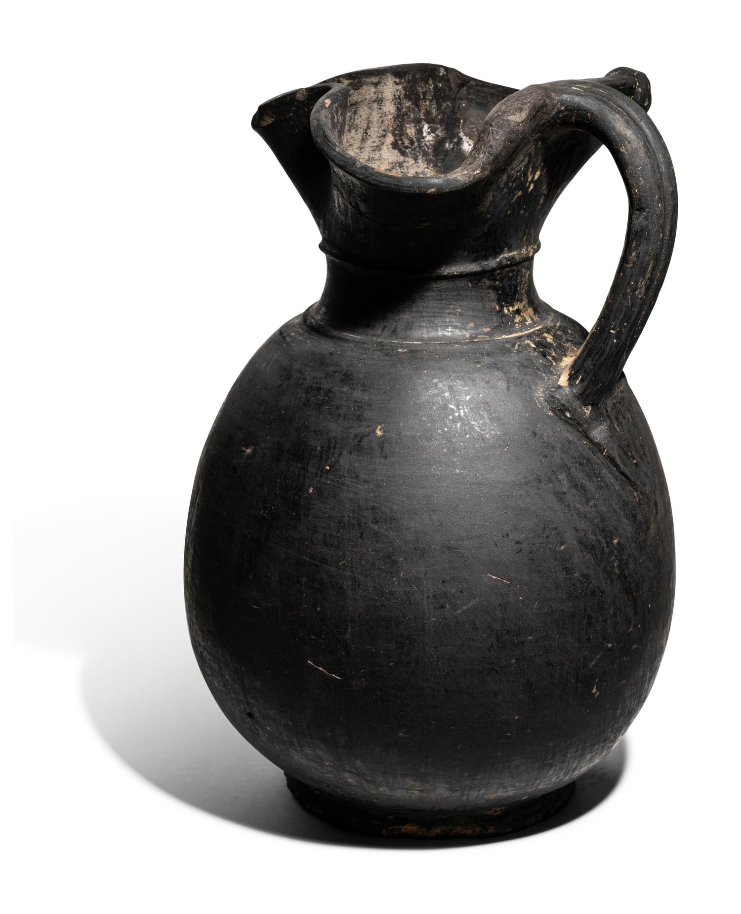 An Etruscan Bucchero Oinochoe