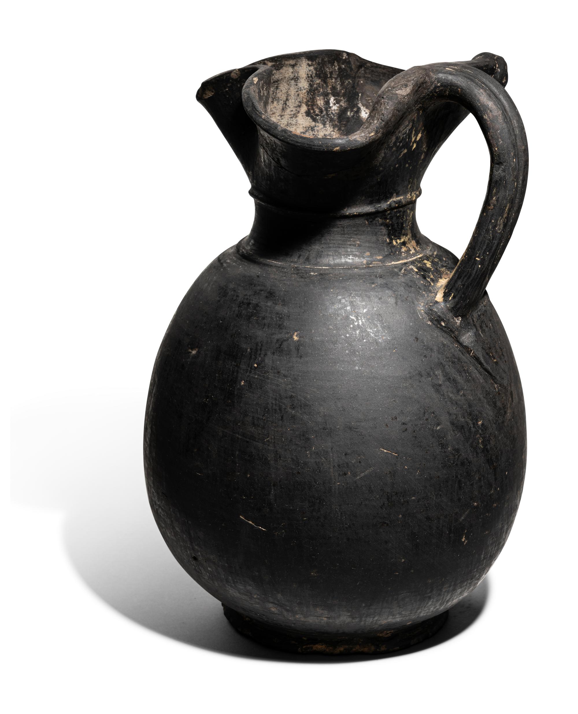An Etruscan Bucchero Oinochoe