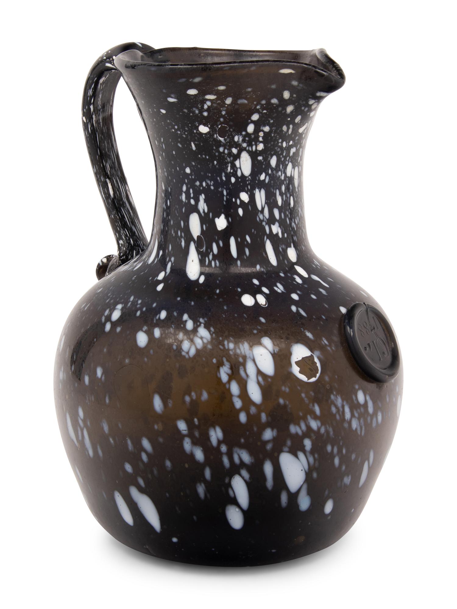 An English or Scottish Nailsea-Style Glass Jug