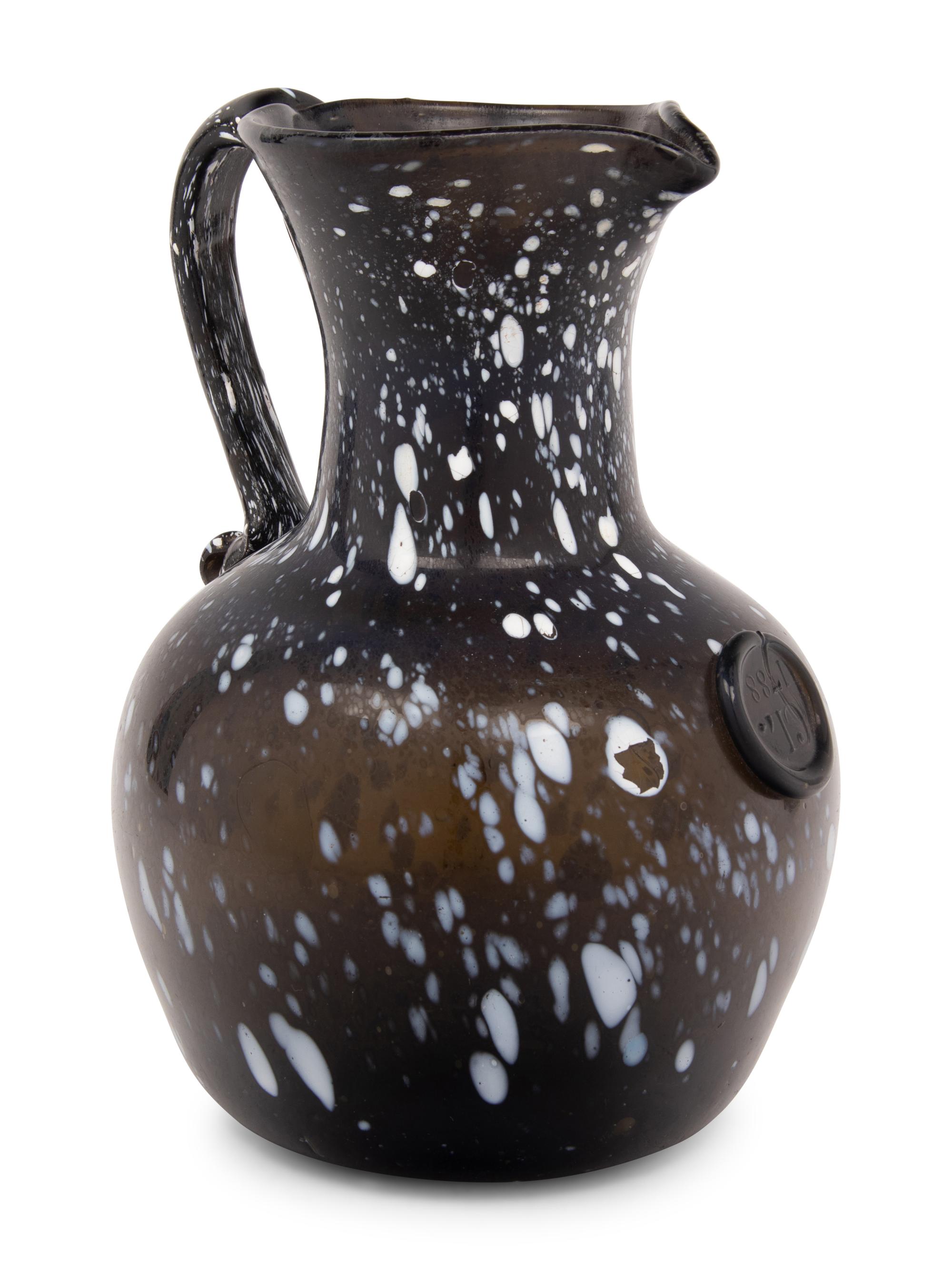 An English or Scottish Nailsea-Style Glass Jug