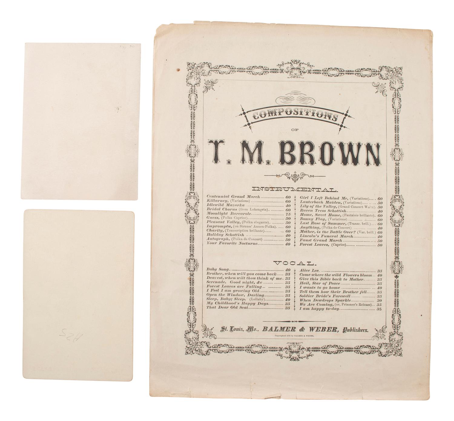 [1888 and 1892 ELECTION]. A group of ephemera related from the 1888 presidential campaigns of Benjamin Harrison and Grover Cleveland, comprising: