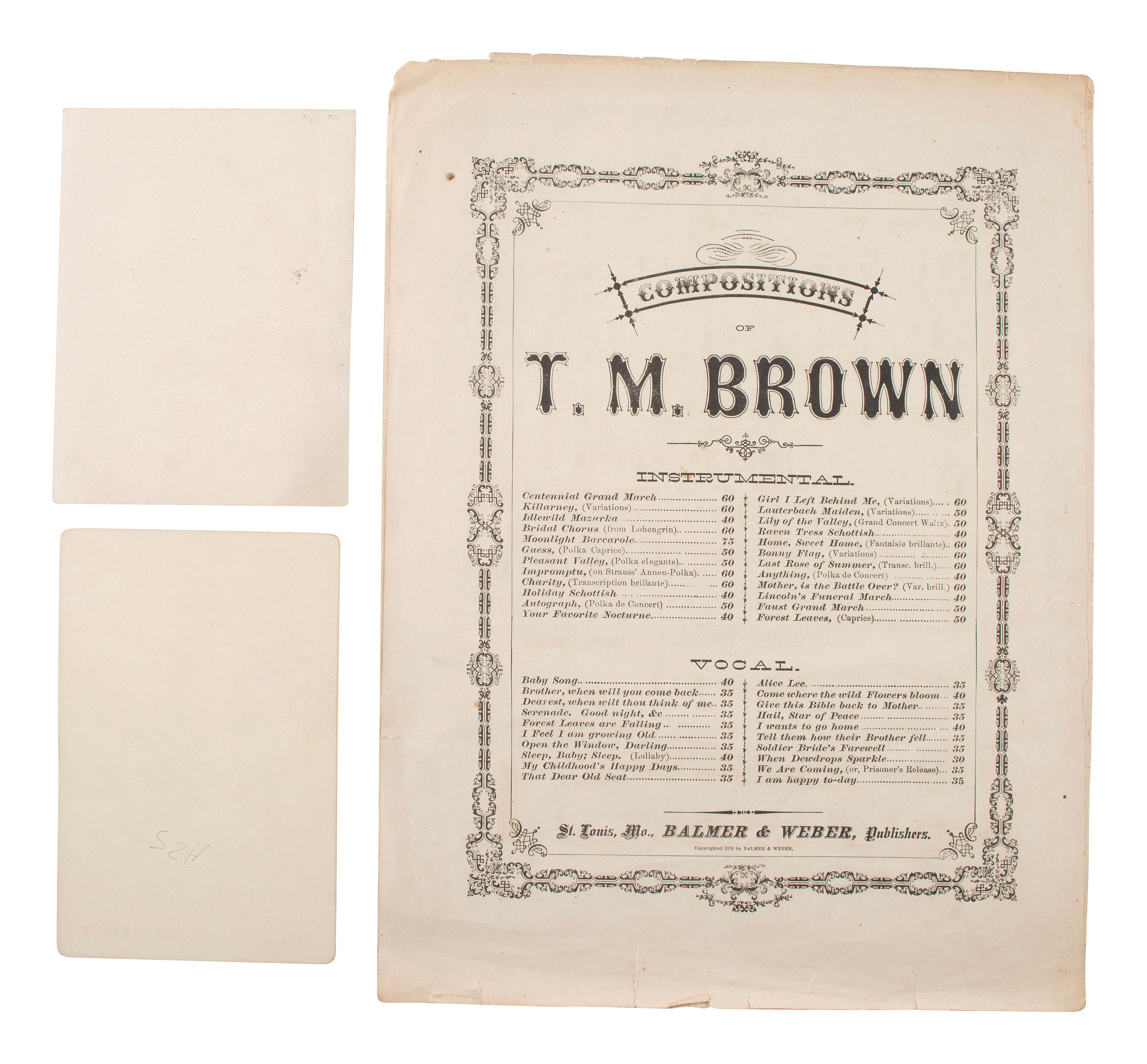 [1888 and 1892 ELECTION]. A group of ephemera related from the 1888 presidential campaigns of Benjamin Harrison and Grover Cleveland, comprising: