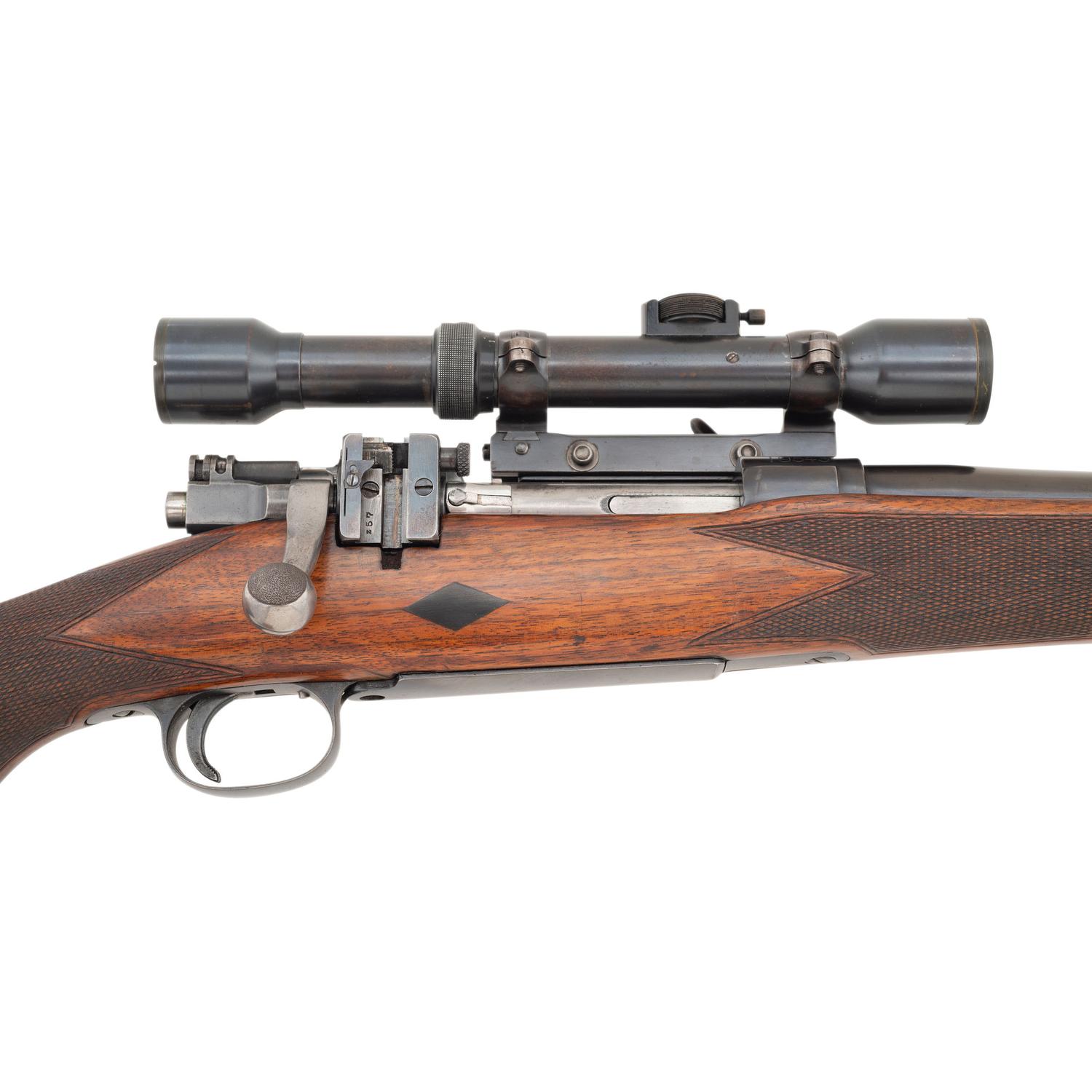 **U.S. Springfield Model 1922MI Sporterized and Converted to .22 Hornet with Griffin & Howe Mount and Hensoldt Telescopic Sight