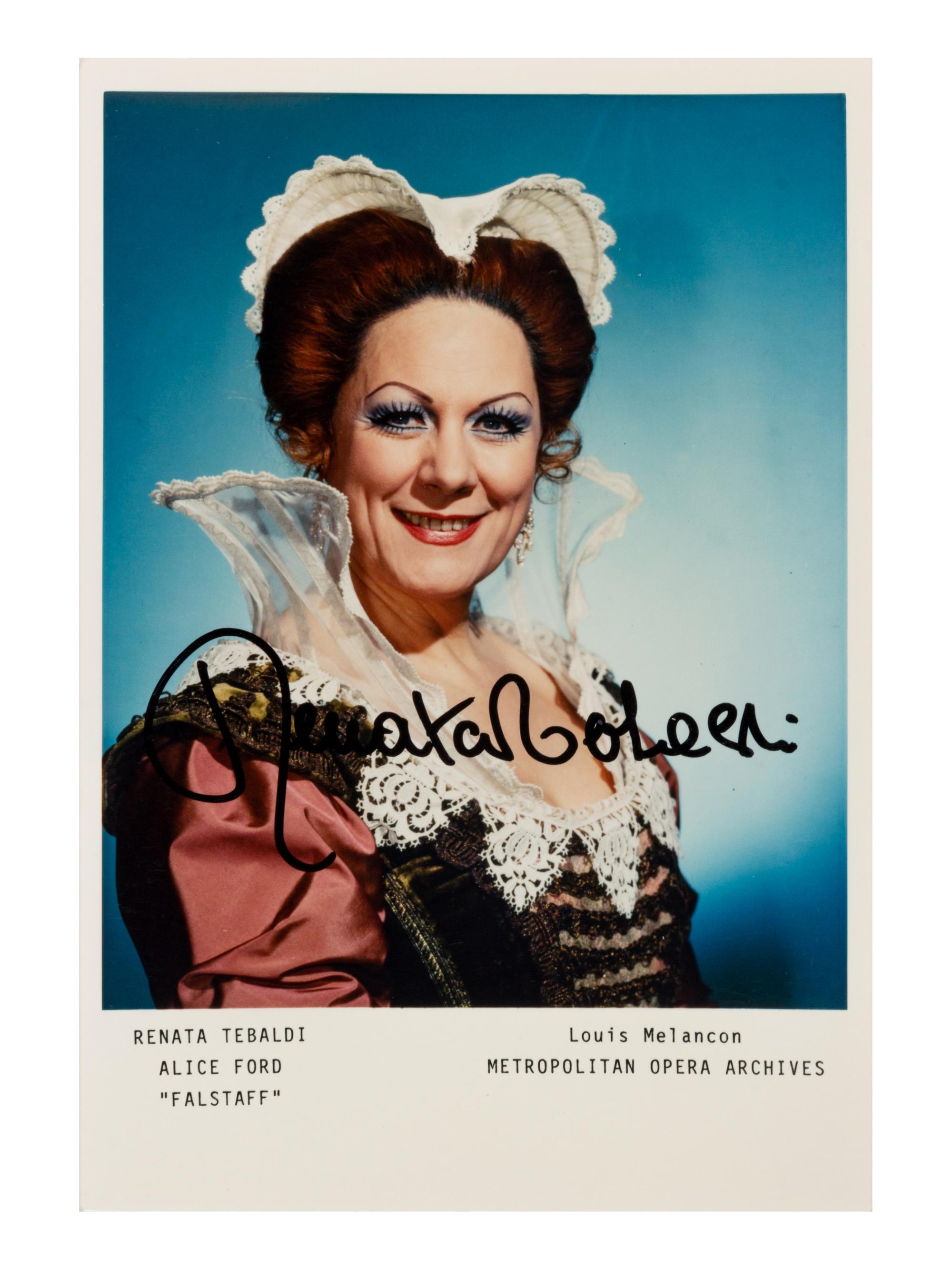 [20TH-CENTURY OPERA SINGERS]. A group of 6 signed photographs of opera singers from the 1950s-1960s, comprising images of: