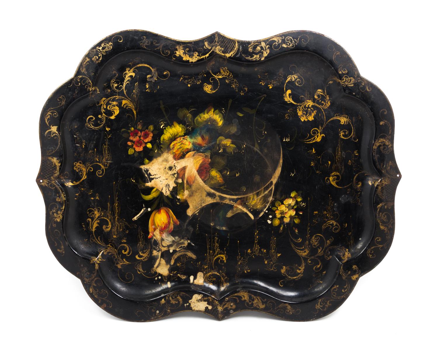 Five Victorian Trays Width of widest 30 inches. — 19th/20th CENTURY
