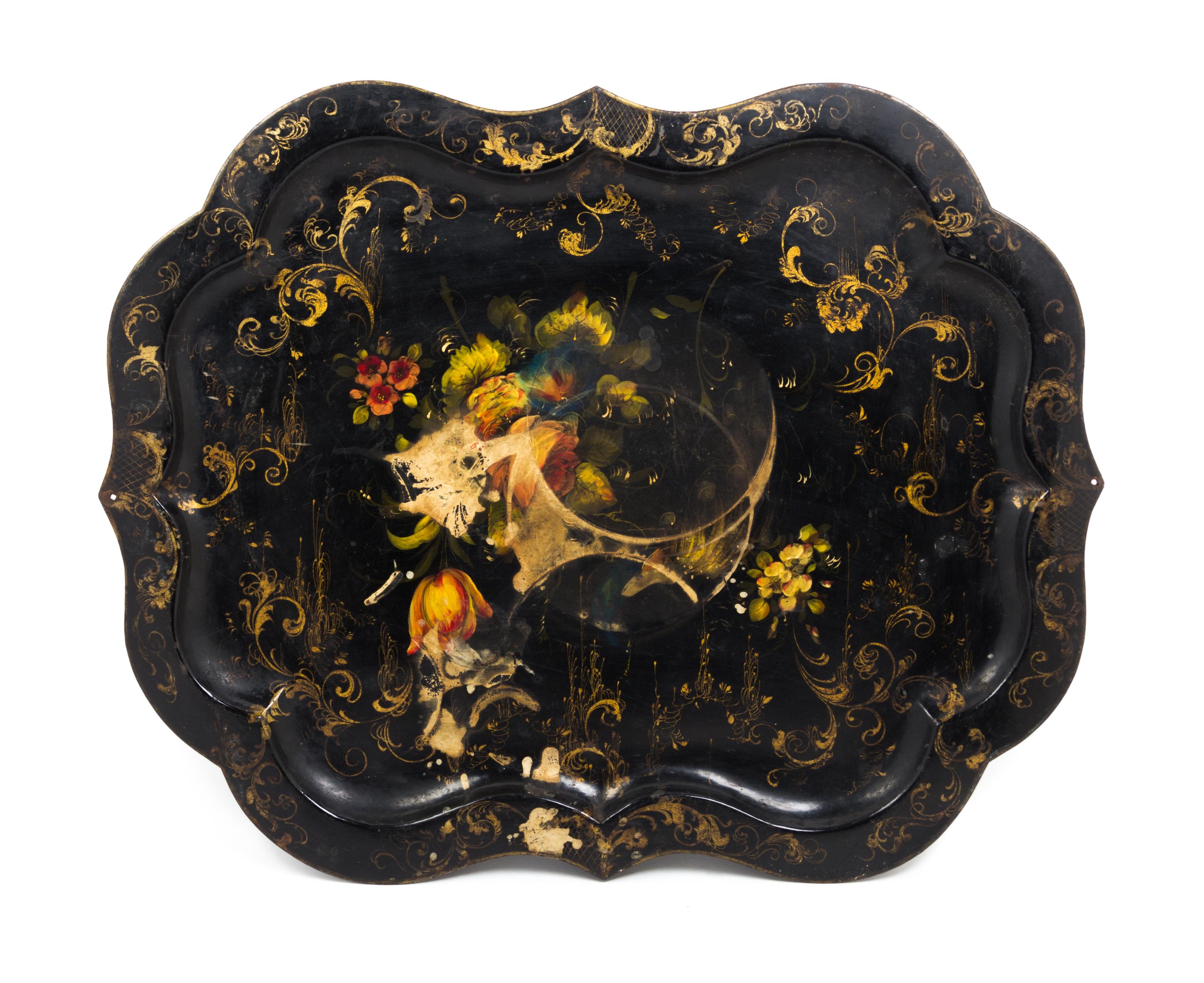 Five Victorian Trays Width of widest 30 inches. — 19th/20th CENTURY