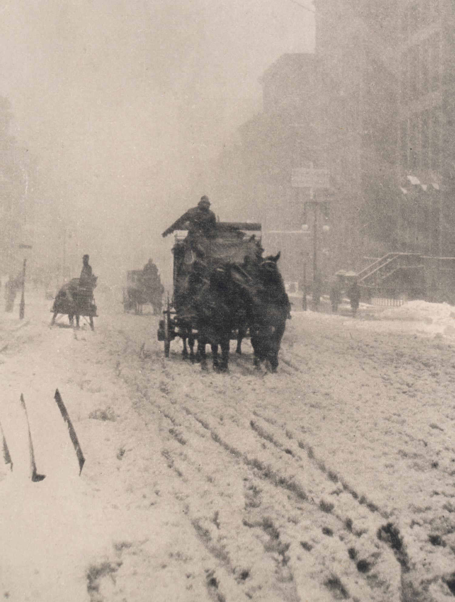 Alfred Stieglitz (1864-1964) Winter, Fifth Avenue, 1893, from "Photographic Times" 1896