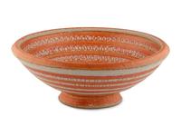 A Massive Glazed Terracotta Bird Bath or Centerpiece Bowl