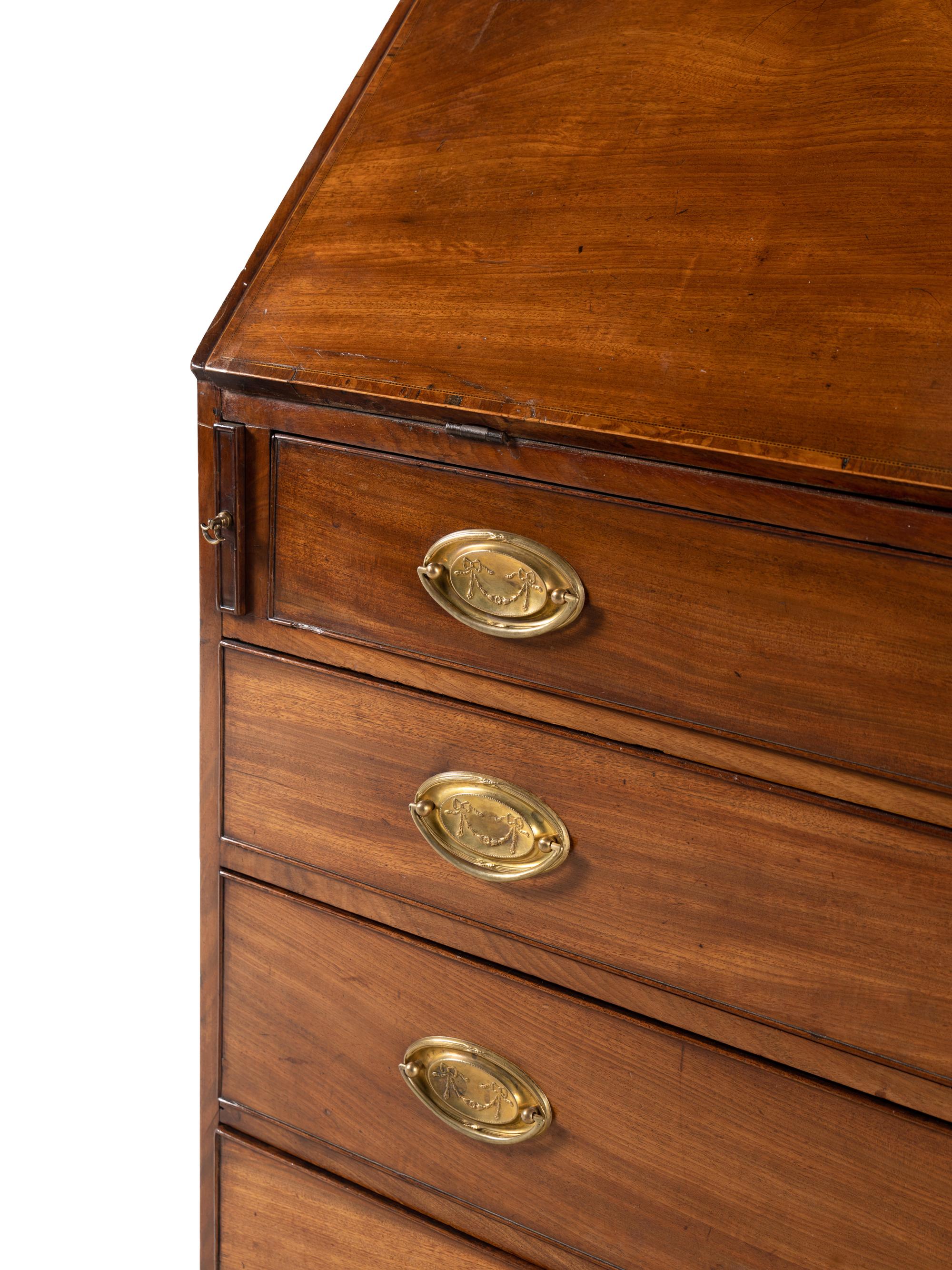 A George III Mahogany Bureau Bookcase