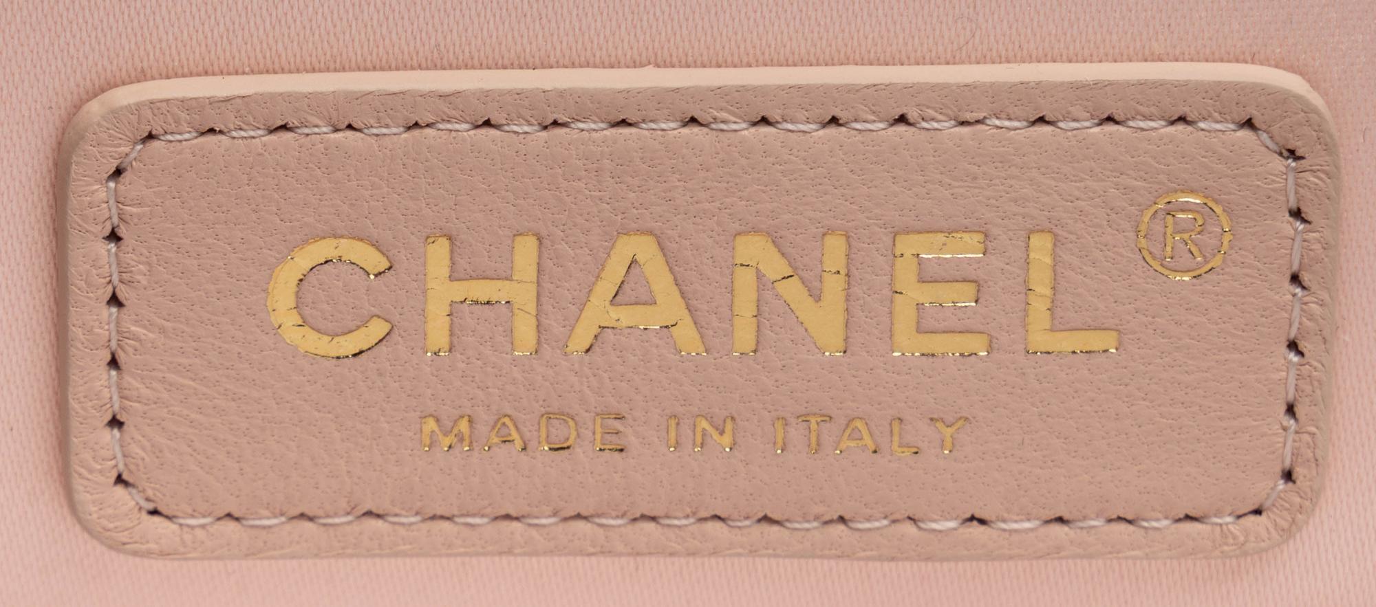 Chanel, Mini Logo Handle Flap Bag in Black Satin