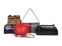 Five Designer Bags and Clutches, Including Bottega Veneta and Carlos Falchi, 1980-90s