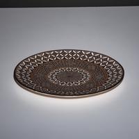 Rebecca Lucario (Acoma, b. 1951) — Fine Line Pottery Plate
