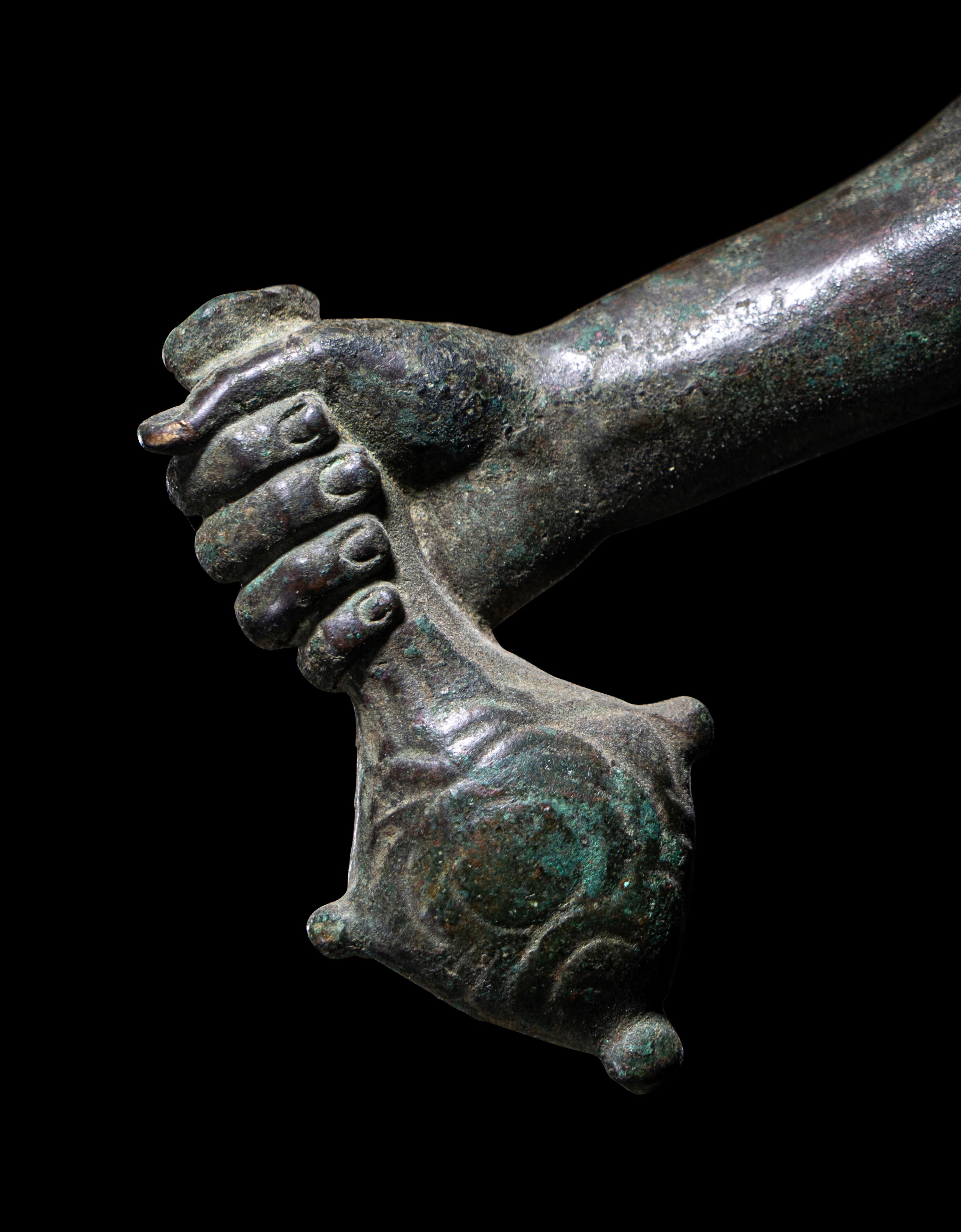 A Hellenistic or Roman Bronze Right Arm of Hermes