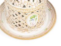 A Royal Copenhagen Flora Danica Porcelain Ice Dome and Stand