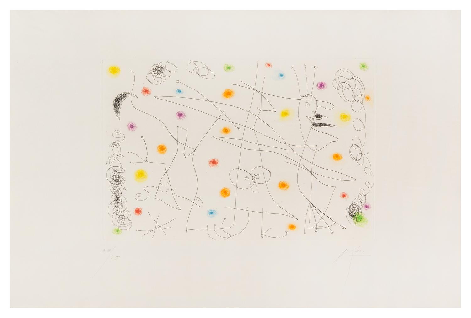 Joan Miro, (Spanish, 1893-1983), Strip-Tease, 1959
