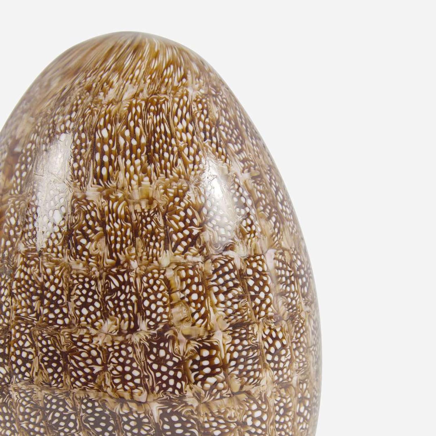 Ludovico Diaz de Santillana (Italian, 1931-1989) Murrini Glass Egg, Venini, Italy, circa 1965-70