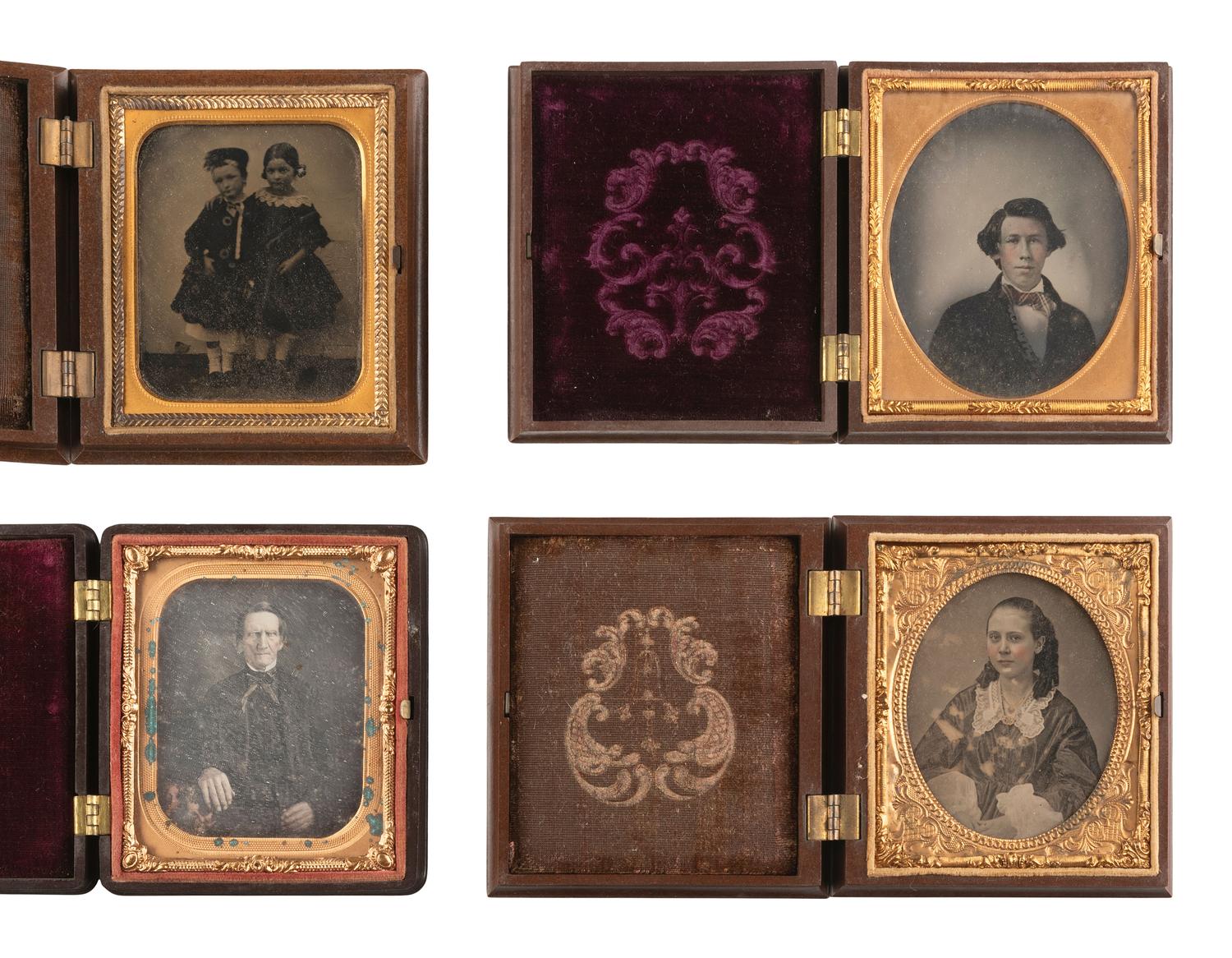 [EARLY PHOTOGRAPHY]. 21 assorted Union cases, some containing images.