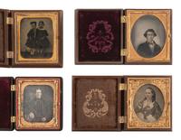 [EARLY PHOTOGRAPHY]. 21 assorted Union cases, some containing images.
