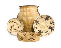 A Group of Fourteen Tohono O'odham Baskets Height of tallest 16 3/4 inches.