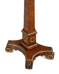 A Regency Gilt Bronze Mounted and Brass Inlaid Rosewood Occasional Table