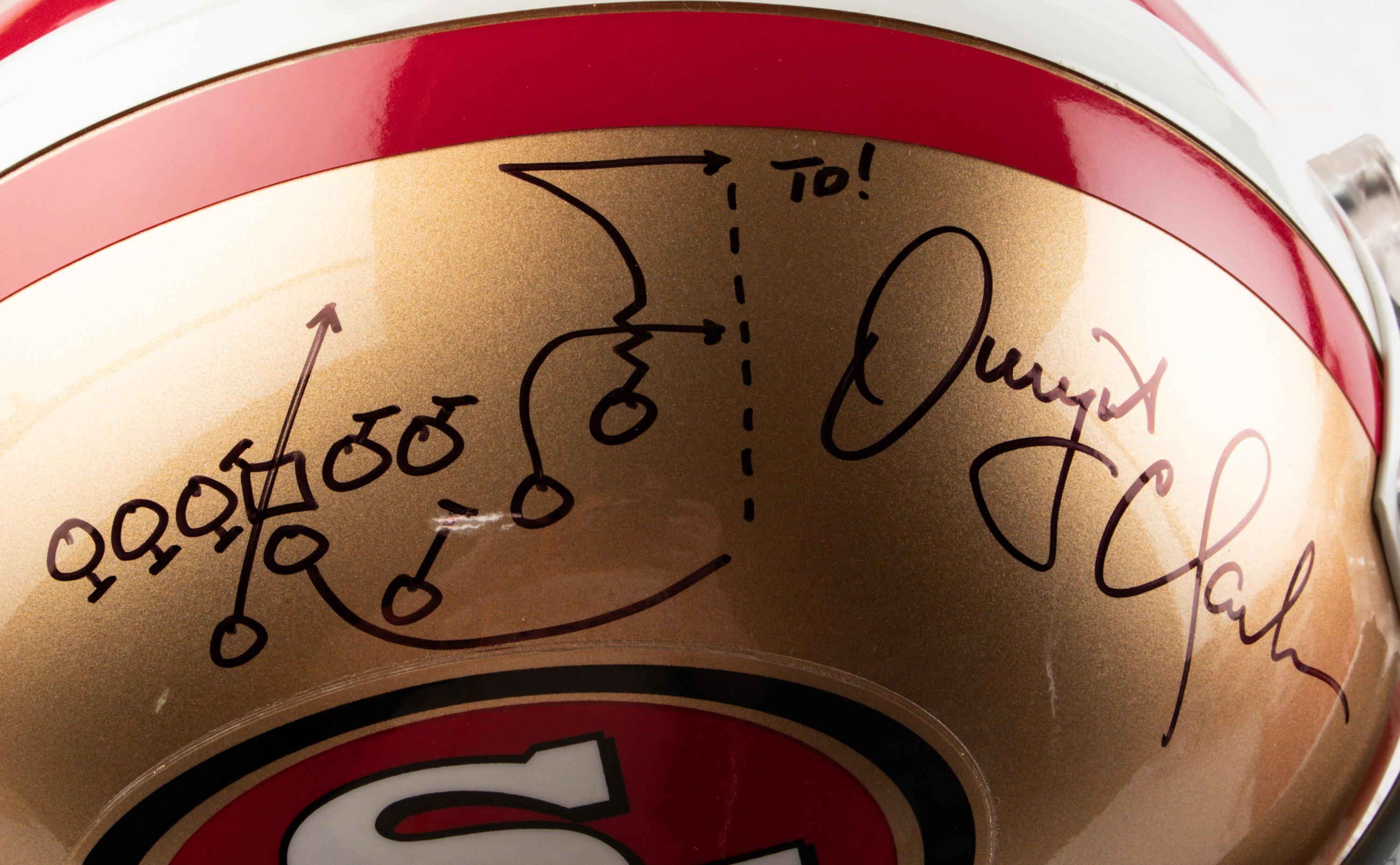 A Large Collection of Dwight Clark Signed Autograph "The Catch" Diagram San Francisco 49ers Items