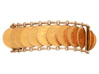 COLLECTION OF YELLOW GOLD AND COIN JEWLERY