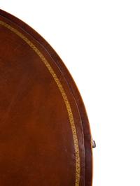 A Continental Mahogany Demilune Game Table