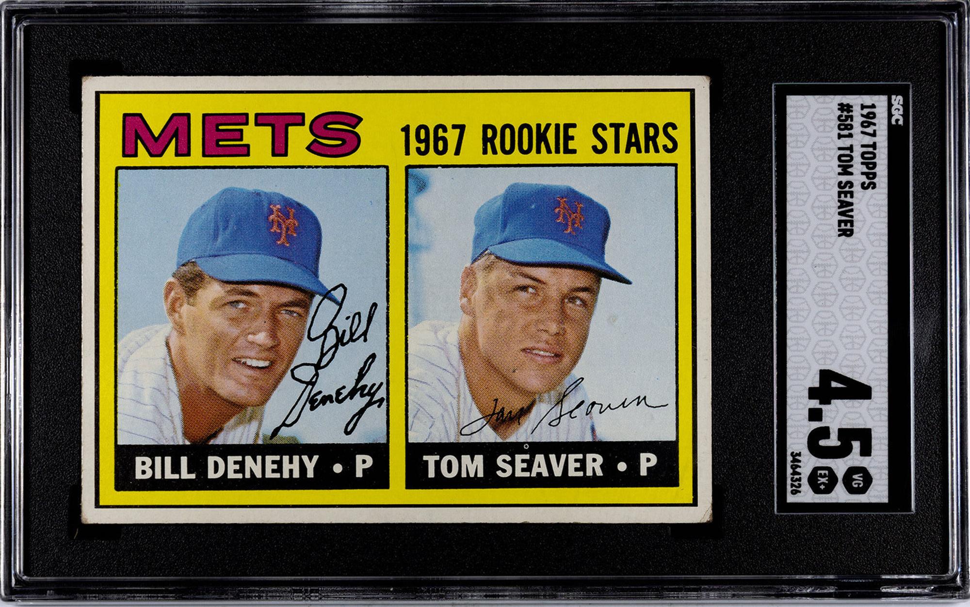 A 1967 Topps Tom Seaver Rookie Baseball Card No. 581 (SGC 4.5 VG-EX)