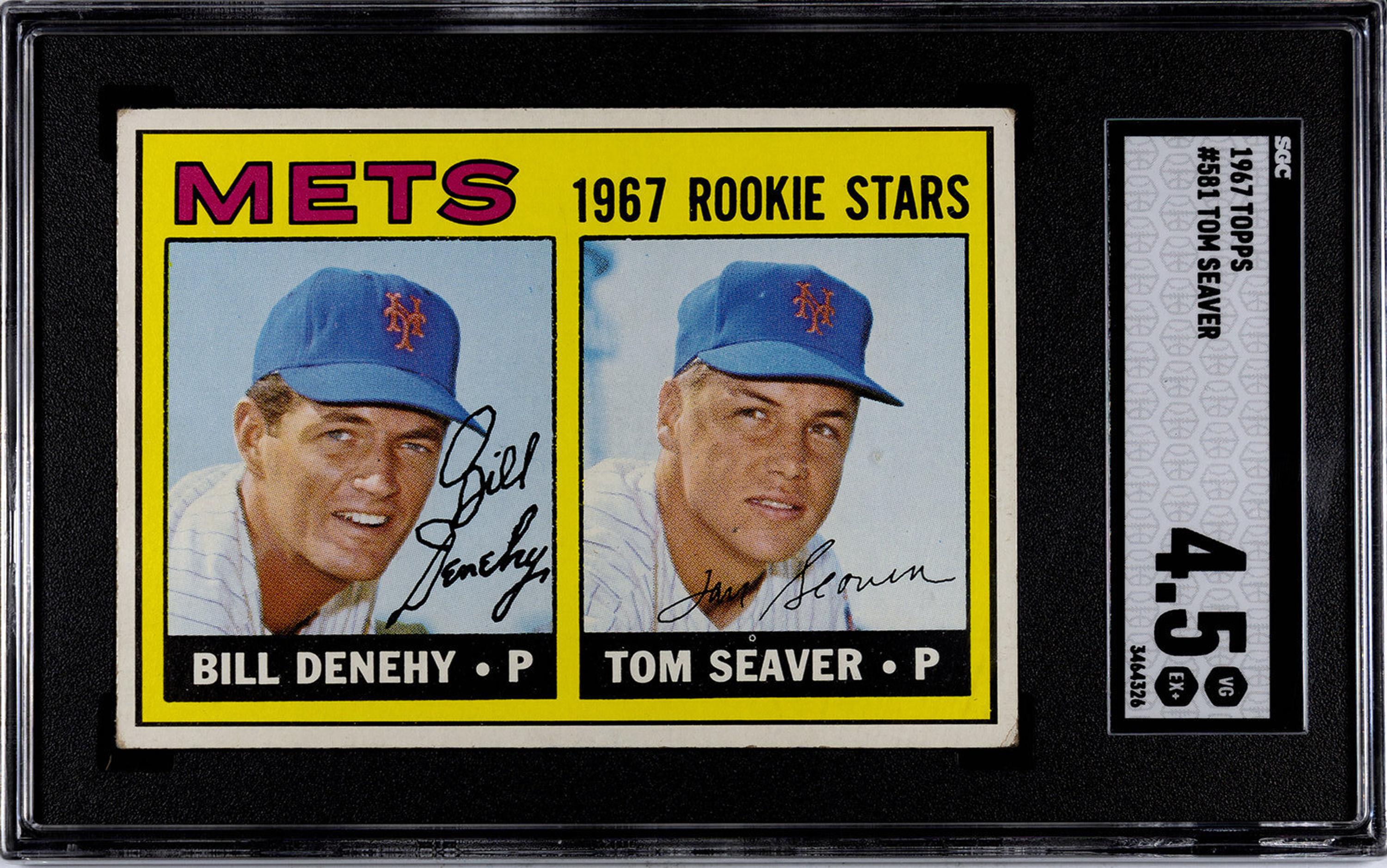 A 1967 Topps Tom Seaver Rookie Baseball Card No. 581 (SGC 4.5 VG-EX)