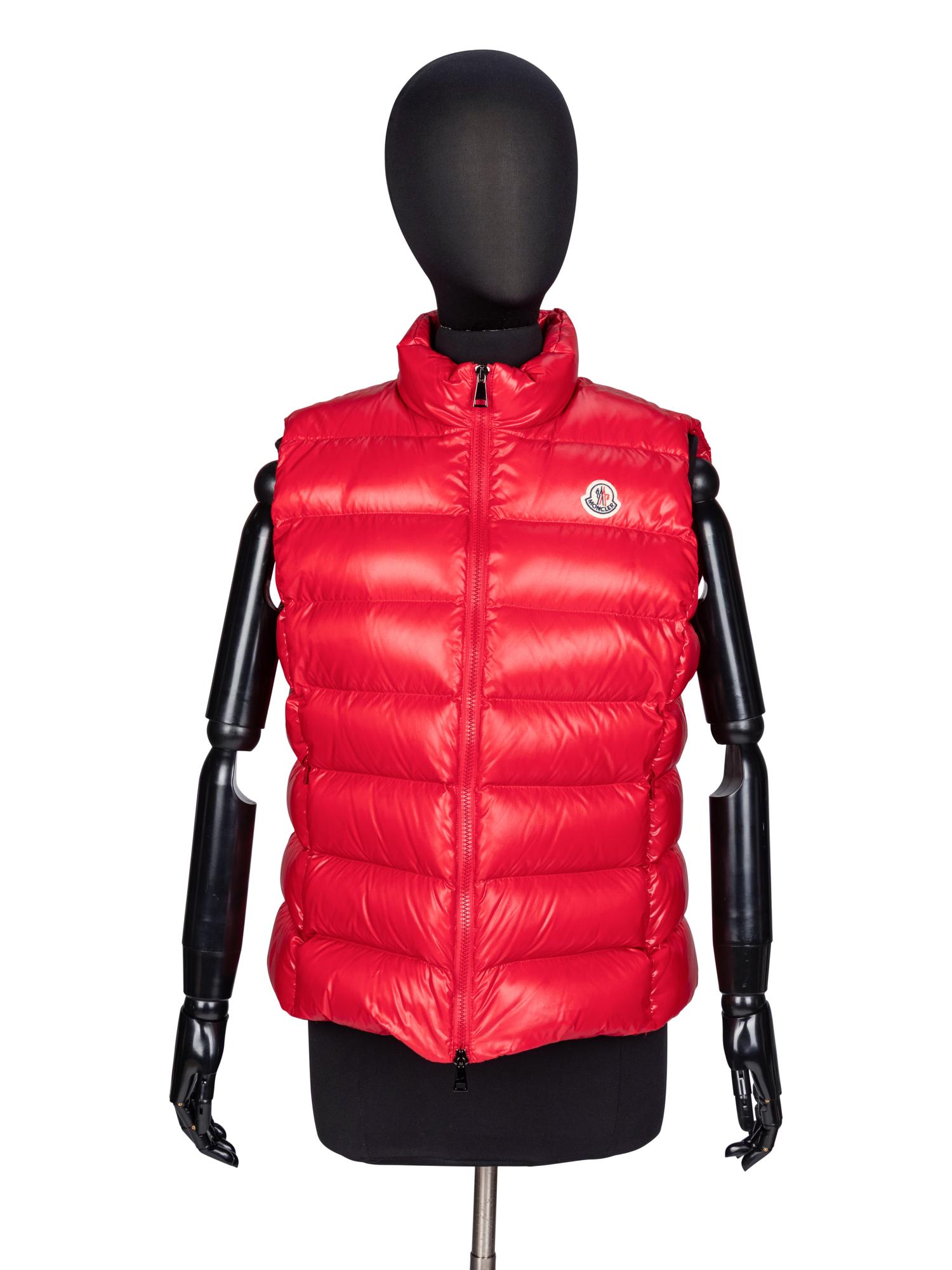 Moncler, Red Puffer Vest