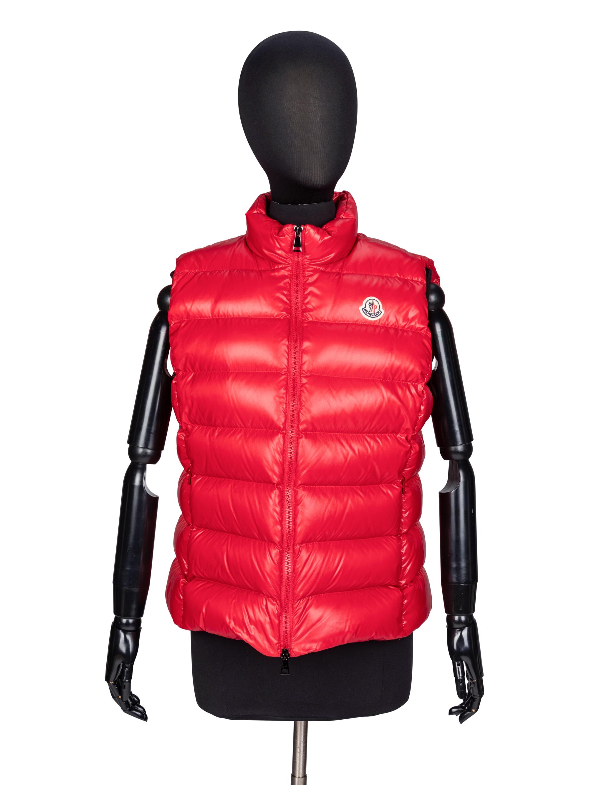 Moncler, Red Puffer Vest