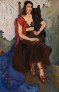 Seymour Rosofsky, (American), Model with Red Sandals, c. 1949