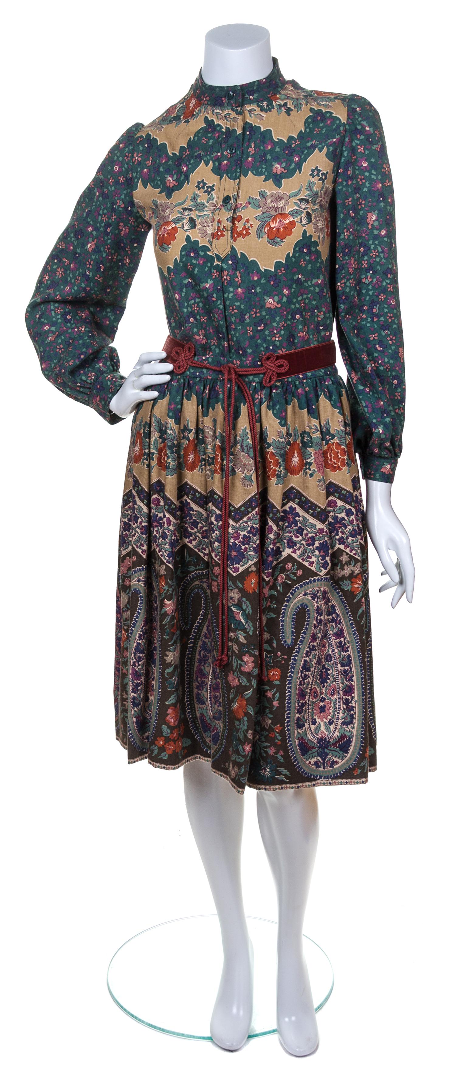 An Oscar de la Renta Multicolor Wool Skirt Ensemble, Skirt size 4.